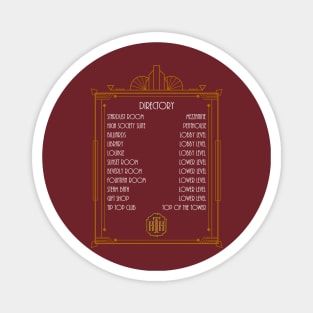 Hollywood Tower Directory Sign Magnet